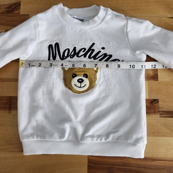Moschino Baby Sweatshirt White Bear 12-18 months - Picture 2 of 15